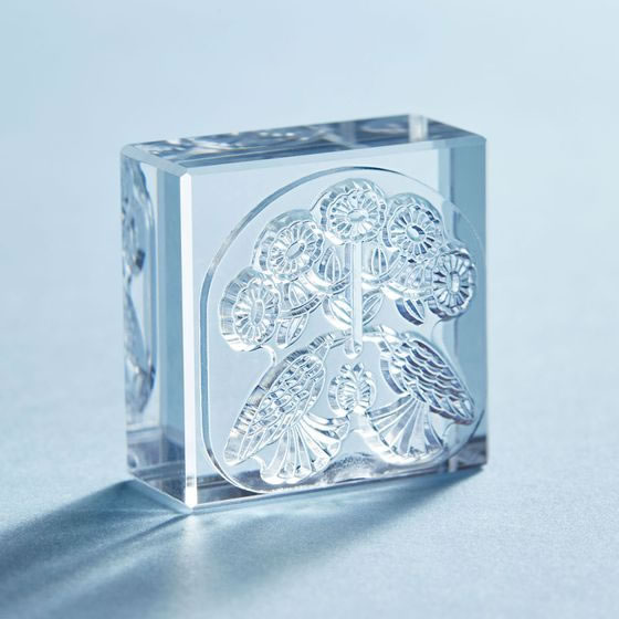 キングジム 透明スタンプ 氷印 ハナヒラク CLSA33-005 1個(ご注文単位1個)【直送品】