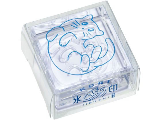 キングジム 透明スタンプ 氷印 ネコ CLSA33-007 1個（ご注文単位1個）【直送品】