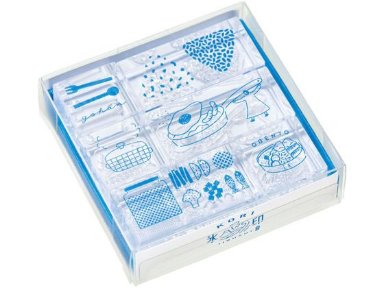 キングジム 透明スタンプ 氷印 セット ゴハンセット CLSSA-001 1セット（ご注文単位1セット）【直送品】