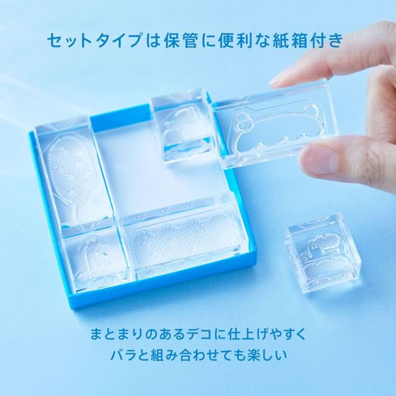 キングジム 透明スタンプ 氷印 セット モリセット CLSSA-003 1セット（ご注文単位1セット）【直送品】