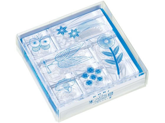 キングジム 透明スタンプ 氷印 セット ヒカリセット CLSSA-004 1セット（ご注文単位1セット）【直送品】