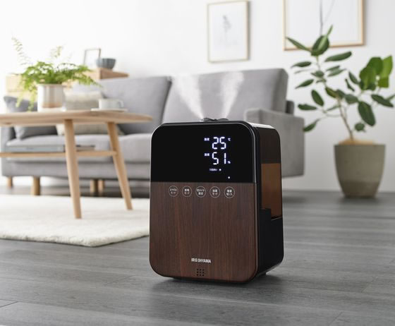 アイリスオーヤマ ハイブリッド式加湿器 木目 HDK-35-TM 1台（ご注文単位1台）【直送品】