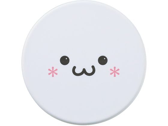 エレコム しろちゃんマウスパッド 丸型 ホワイトフェイス MP-FC01WF 1個(ご注文単位1個)【直送品】
