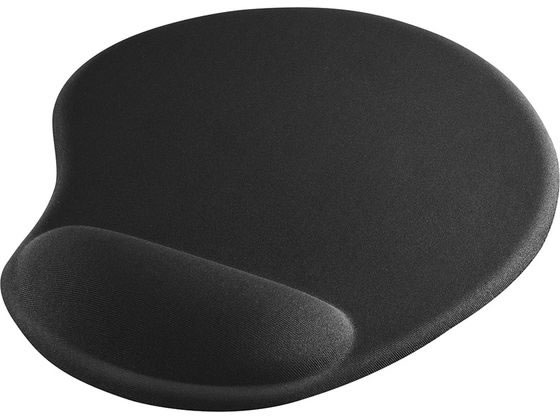 バッファロー リストレスト一体型マウスパッド ブラック BSPD16BK 1枚（ご注文単位1枚）【直送品】