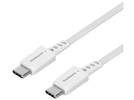 オウルテック 片引き巻取り katamaki Type-Cケーブル 90cm ホワイト 1個（ご注文単位1個）【直送品】