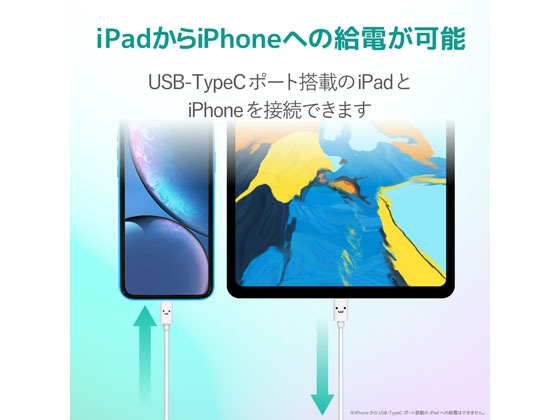 エレコム USB-C to Lightningケーブル 2.0m MPA-FCL20WF 1個(ご注文単位1個)【直送品】