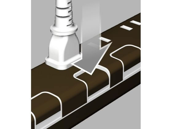 トップランド USBポート付個別スイッチタップ 4口+USB2口 1m ブラウン 1個（ご注文単位1個）【直送品】