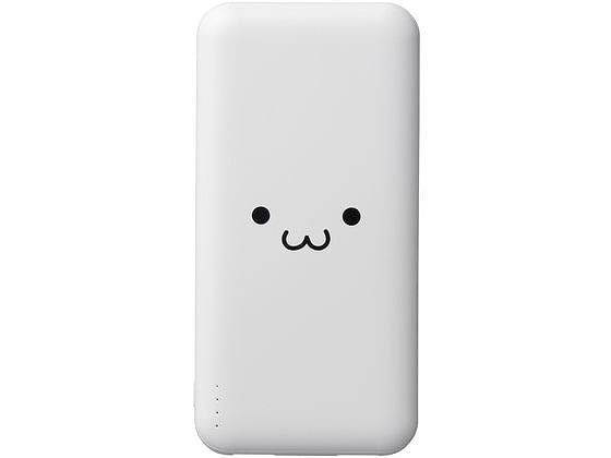 エレコム モバイルバッテリー10000mAh しろちゃん DE-C66-10000WF 1個(ご注文単位1個)【直送品】