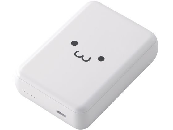 エレコム モバイルバッテリー 10000mAh シロチャン DE-C49-10000WF 1個（ご注文単位1個）【直送品】
