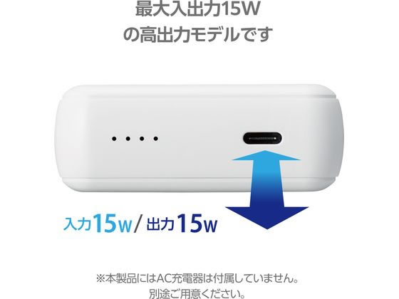 エレコム モバイルバッテリー 10000mAh シロチャン DE-C49-10000WF 1個(ご注文単位1個)【直送品】