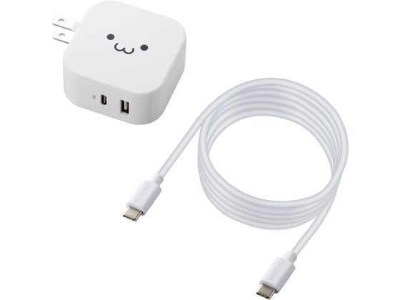 エレコム AC充電器 USB Type-C PD 32W 1.5m MPA-ACCP21WF 1個(ご注文単位1個)【直送品】