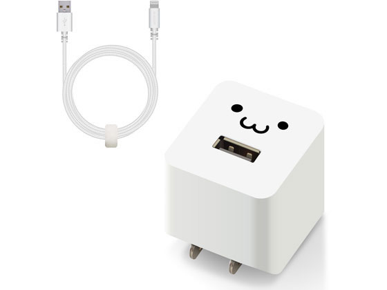 エレコム AC充電器 高耐久Lightningケーブル1.5m MPA-ACL09WF 1個（ご注文単位1個）【直送品】