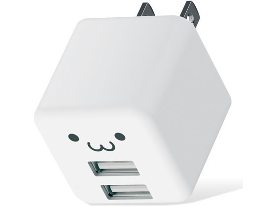 エレコム AC充電器 USBポート×2 2.4A出力 MPA-ACU11WF 1個（ご注文単位1個）【直送品】