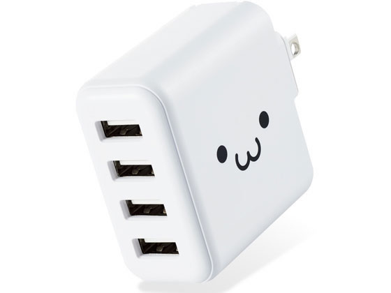 エレコム AC充電器 3.6A出力 USB 4ポート 24W MPA-ACU13WF 1個（ご注文単位1個）【直送品】