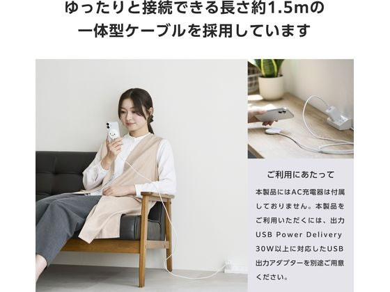 エレコム ワイヤレス充電器 マグネット式 Qi2 しろちゃん W-MA10WF 1個（ご注文単位1個）【直送品】