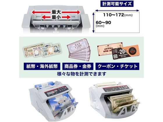 THANKO 電動オート紙幣カウンター SHEC25SWH 1台(ご注文単位1台)【直送品】