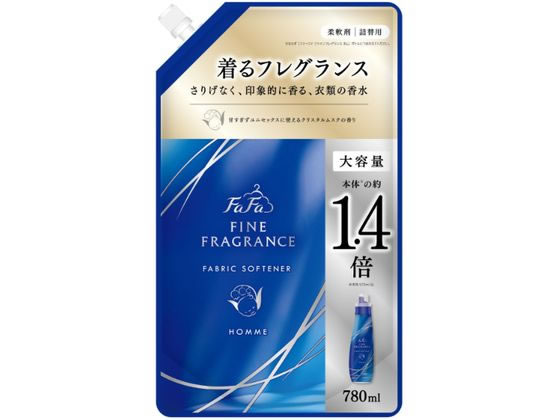 NSファーファJ ファインフレグランス 柔軟剤 オム 780mL 詰替 1個（ご注文単位1個）【直送品】