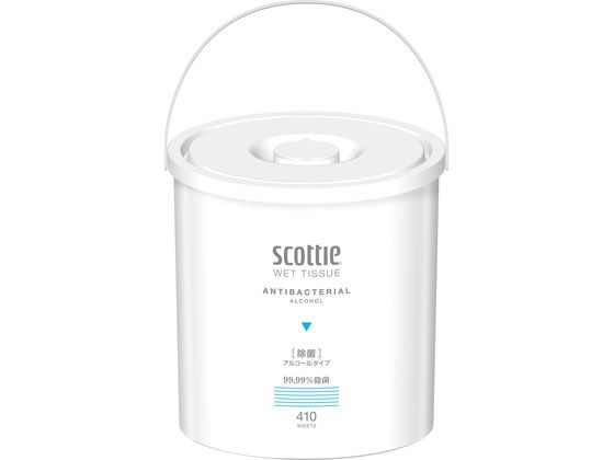 クレシア スコッティ ウェットティシュー 除菌アルコール 大容量 本体 410枚 1個（ご注文単位1個）【直送品】