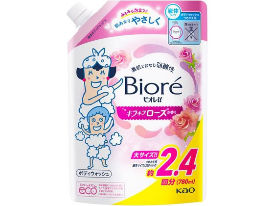KAO ビオレu キラキラローズの香り つめかえ用 780mL 1個（ご注文単位1個）【直送品】