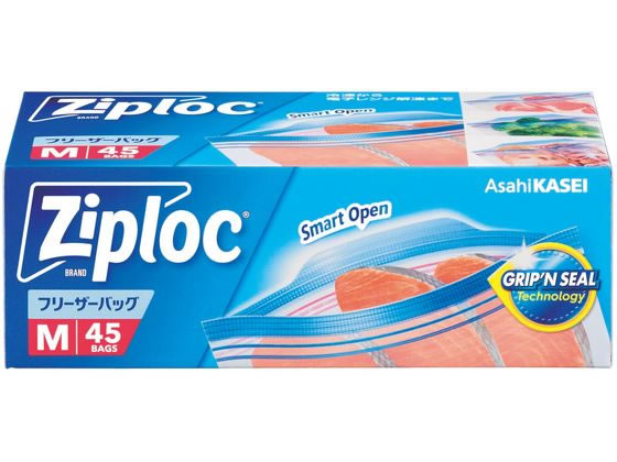 旭化成 ジップロック フリーザーバッグ M 45枚 1箱（ご注文単位1箱）【直送品】