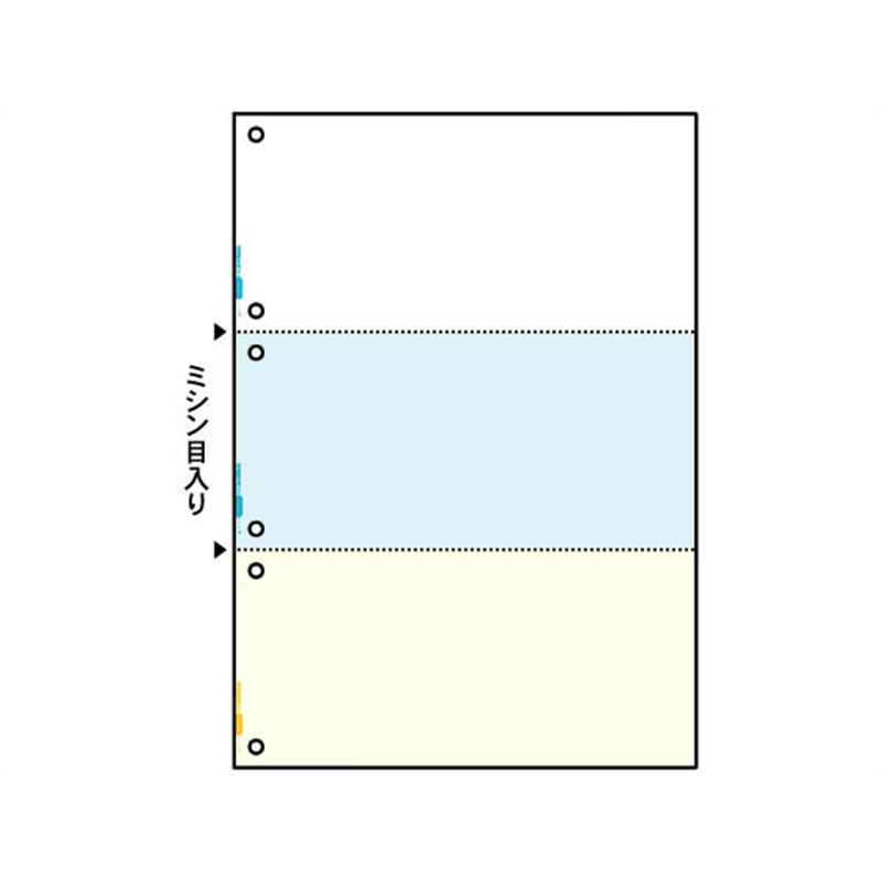 ヒサゴ マルチプリンタ帳票 A4 カラー 3面 6穴 100枚 FSC2080 1冊（ご注文単位1冊）【直送品】