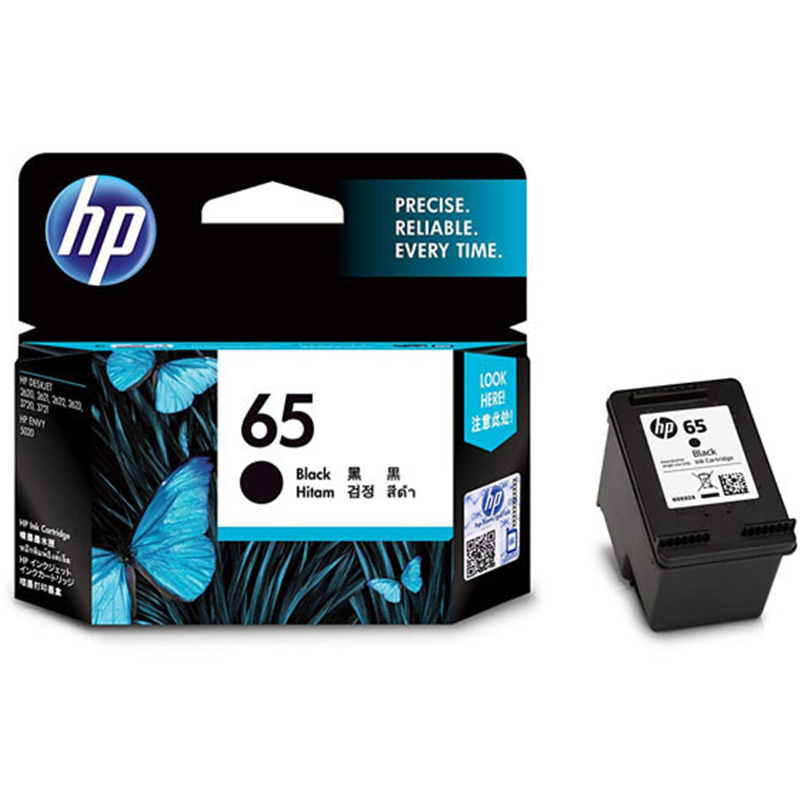 HP hp 65 インクカートリッジ 黒 N9K02AA 1個（ご注文単位1個）【直送品】