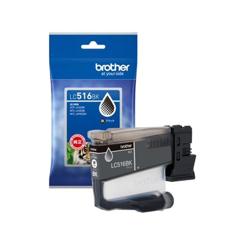 ブラザー 純正インクカートリッジ ブラック LC516BK 1個（ご注文単位1個）【直送品】