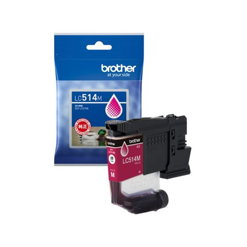ブラザー 純正インクカートリッジ 大容量 マゼンタ LC514M 1個（ご注文単位1個）【直送品】