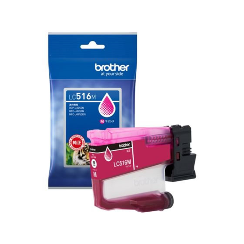 ブラザー 純正インクカートリッジ マゼンタ LC516M 1個（ご注文単位1個）【直送品】