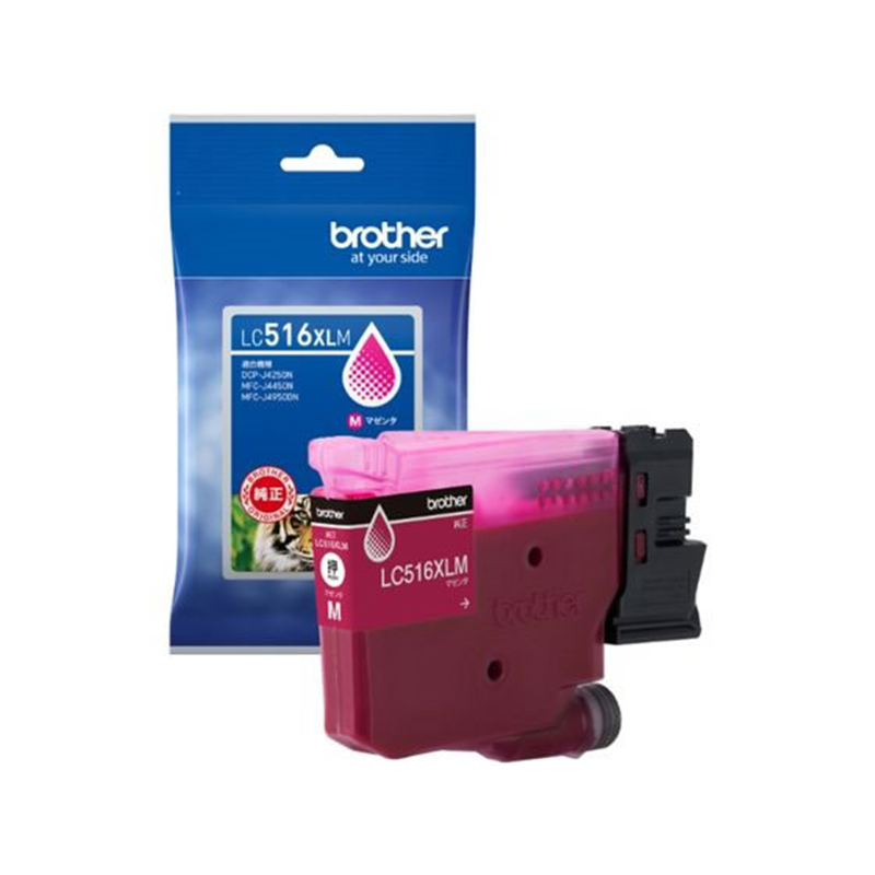 ブラザー 純正インクカートリッジ 大容量 マゼンタ LC516XLM 1個（ご注文単位1個）【直送品】