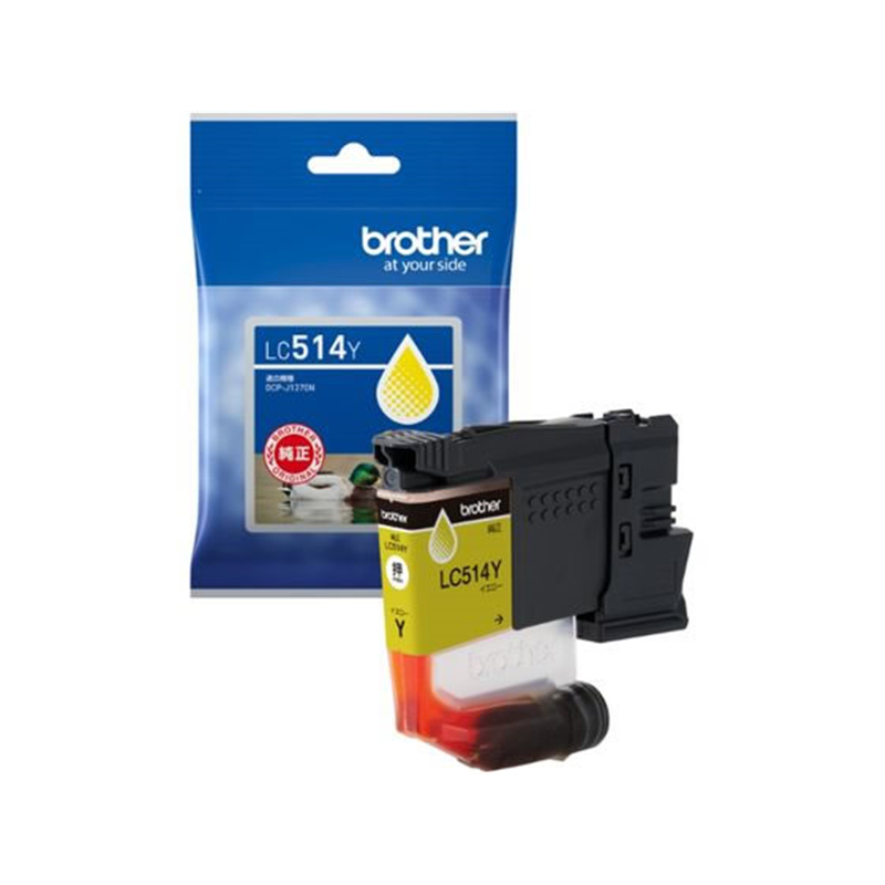 ブラザー 純正インクカートリッジ 大容量 イエロー LC514Y 1個（ご注文単位1個）【直送品】