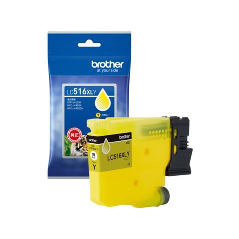 ブラザー 純正インクカートリッジ 大容量 イエロー LC516XLY 1個（ご注文単位1個）【直送品】