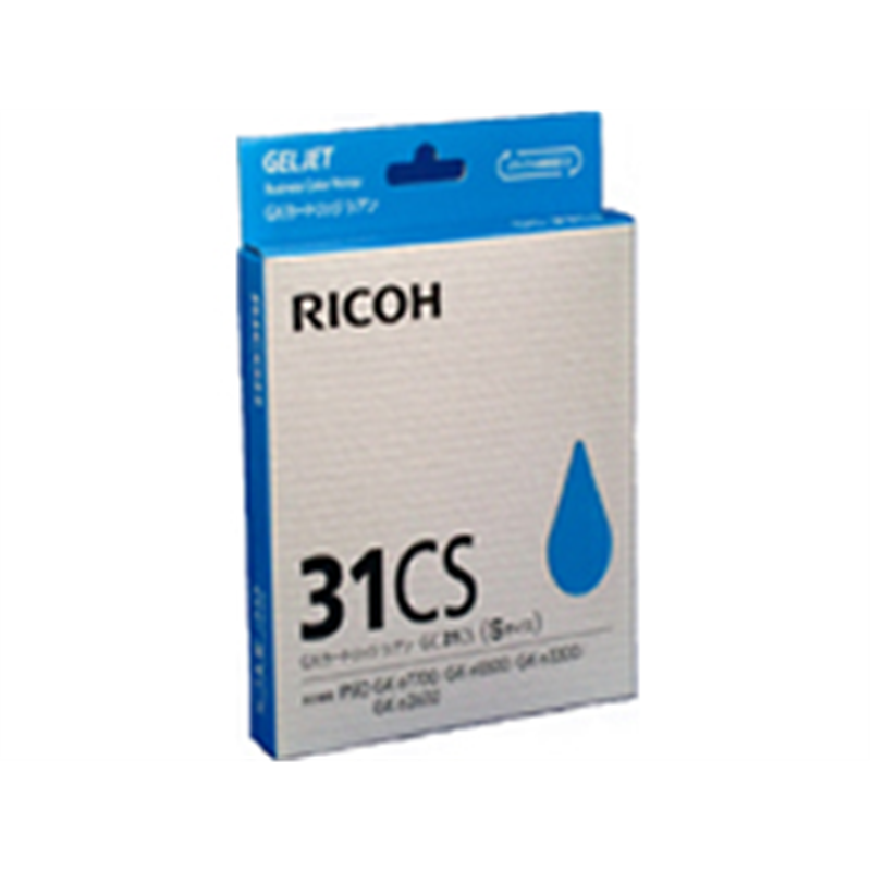 リコー GXカートリッジ Sサイズ シアン GC31CS 515740 1個（ご注文単位1個）【直送品】