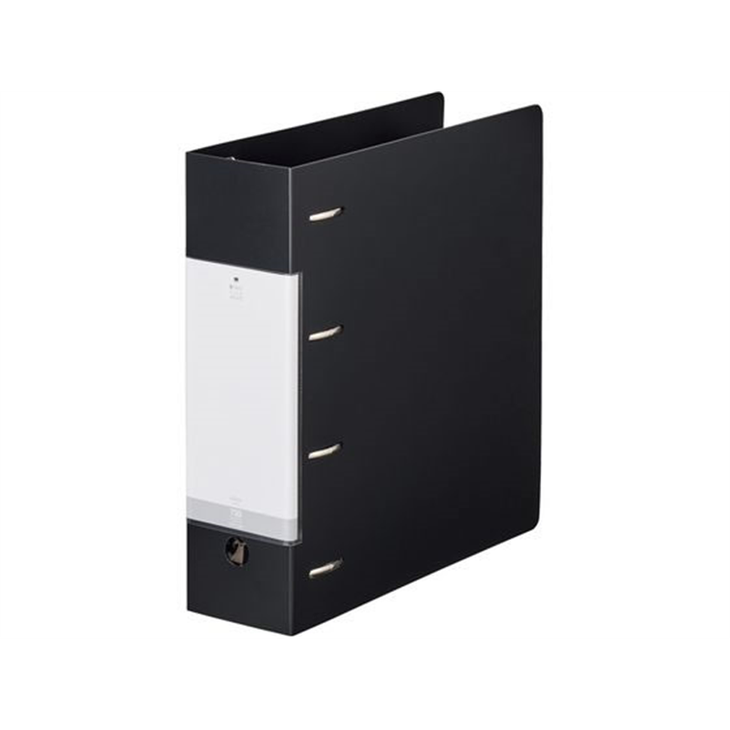 リヒトラブ リクエスト D型リングファイル A4 黒 G1290-24 1冊（ご注文単位1冊）【直送品】