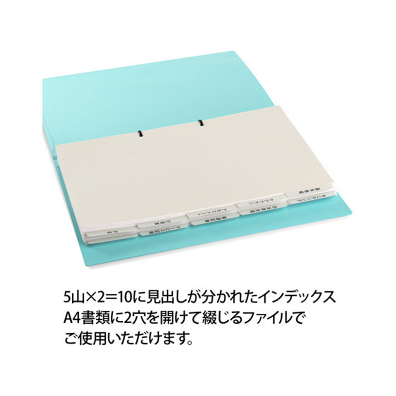 プラス たすけあ 利用者カルテ用インデックス 5山×2 98-078 1組（ご注文単位1組）【直送品】