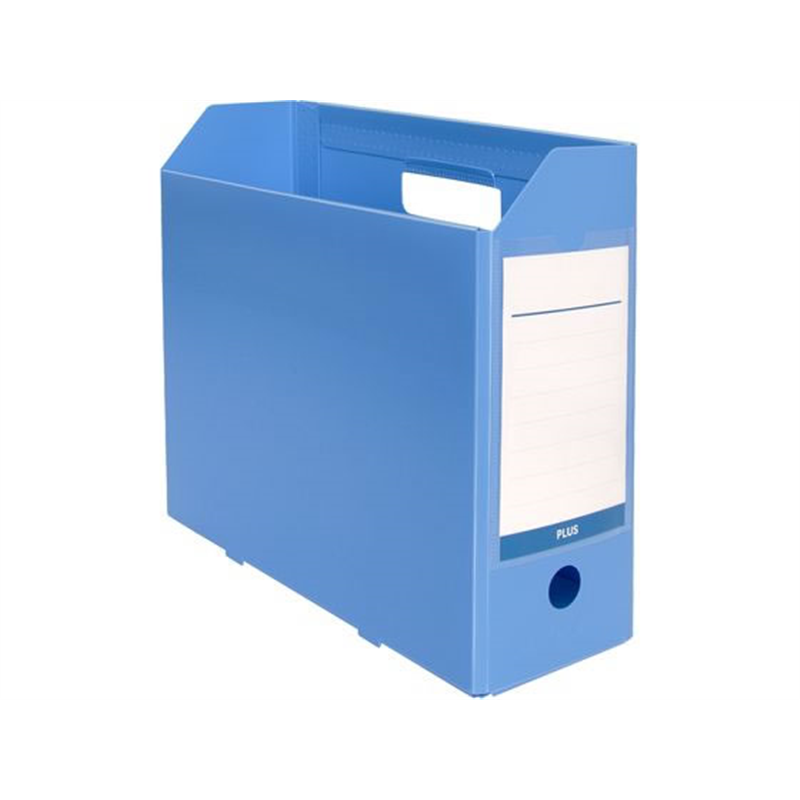プラス 収納ボックス PPボックスファイル 抗菌 A4 ブルー 76525 1冊（ご注文単位1冊）【直送品】