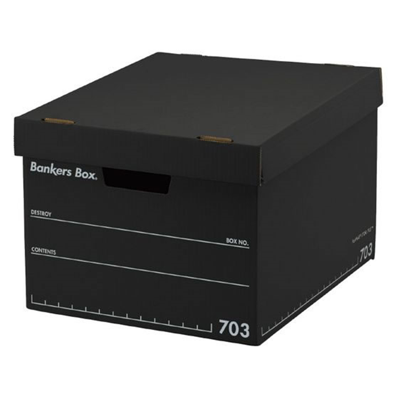 フェローズ バンカーズボックス 703S フルブラック1個 FE-100143113 1個（ご注文単位1個）【直送品】