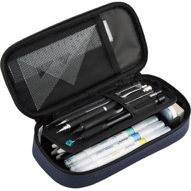 コクヨ 波なみホルダーペンケース [ウェブレ] ネイビー F-VBF340DB 1個（ご注文単位1個）【直送品】