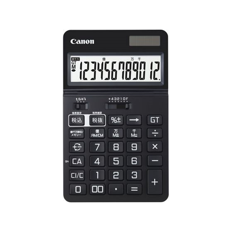 CANON ビジネス電卓 ブラック KS-1250TUV-BK 6510C001 1台（ご注文単位1台）【直送品】