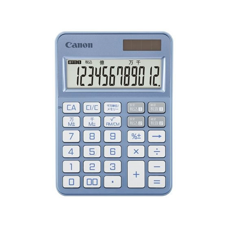 CANON カラフル電卓 ミニ 卓上 ブルー KS-126WUV-BG 6511C002 1台（ご注文単位1台）【直送品】