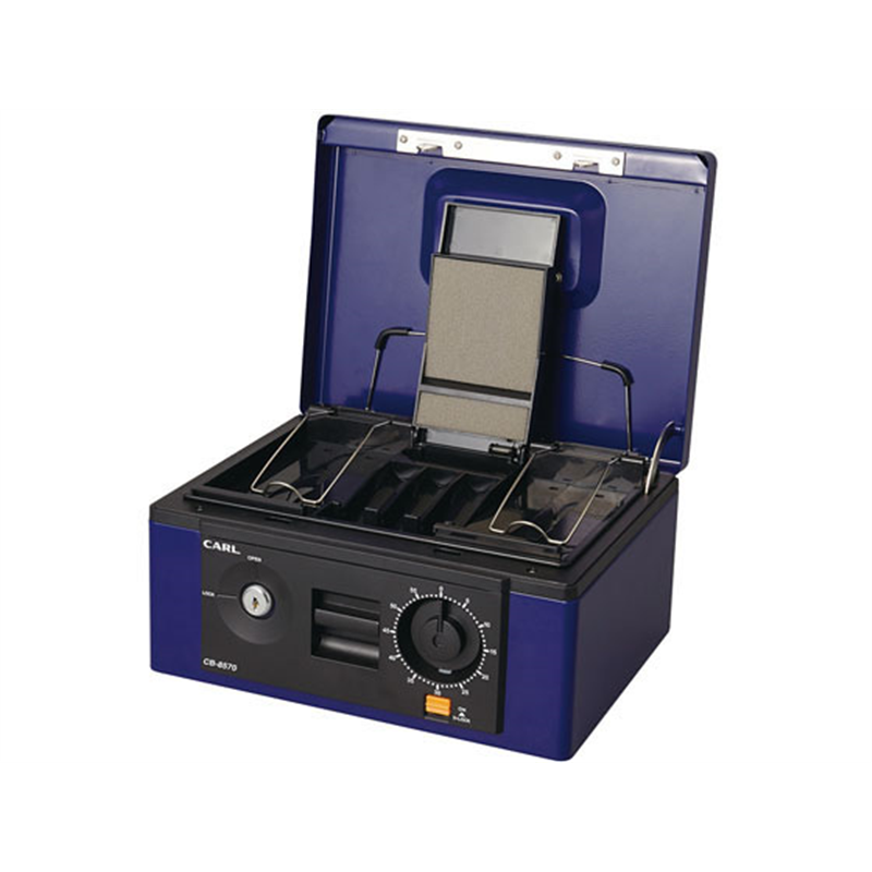 カール事務器 手提げ金庫 ブルー A5サイズ CB-8570 1台(ご注文単位1台)【直送品】