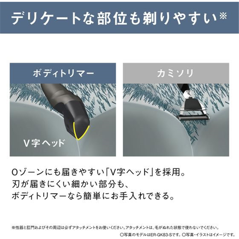 Panasonic ボディトリマー ダークネイビー ER-GK23-A 1台（ご注文単位1台）【直送品】