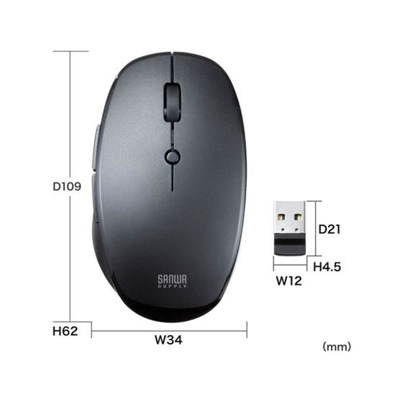 サンワサプライ 静音マウス付きワイヤレスキーボード SKB-WL40ASETBK 1個（ご注文単位1個）【直送品】