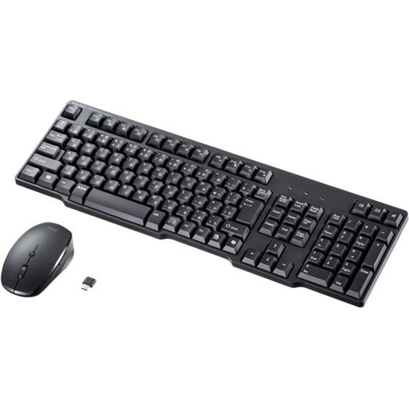 サンワサプライ 静音マウス付きワイヤレスキーボード SKB-WL40CSETBK 1個（ご注文単位1個）【直送品】