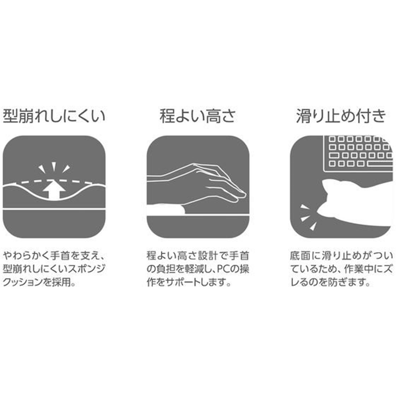 ナカバヤシ ねこのせ リストレスト ミニ 白ペルシャ NNS-WR01WH 1個（ご注文単位1個）【直送品】