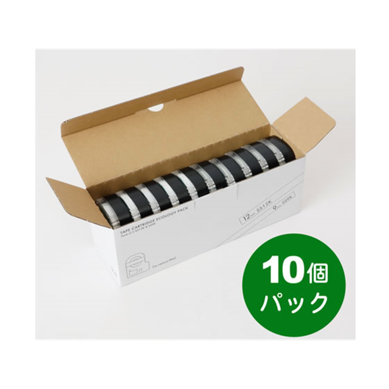 キングジム テプラPROテープ 12mm・9mm各5個 白／黒文字 10個 1箱（ご注文単位1箱）【直送品】
