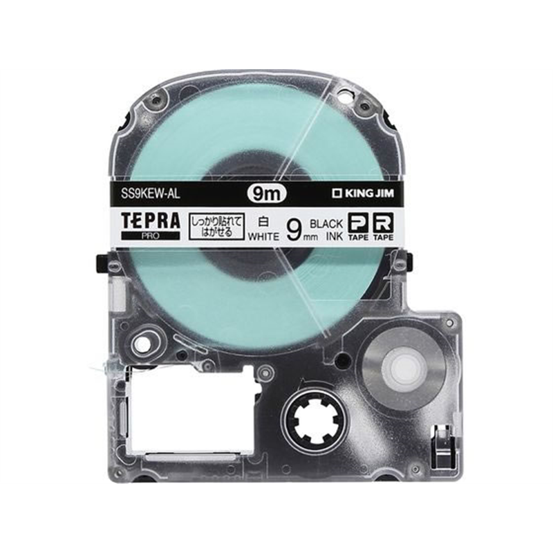 キングジム テプラ しっかり貼れてはがせるエコ 9mm 白 5個 1箱(ご注文単位1箱)【直送品】