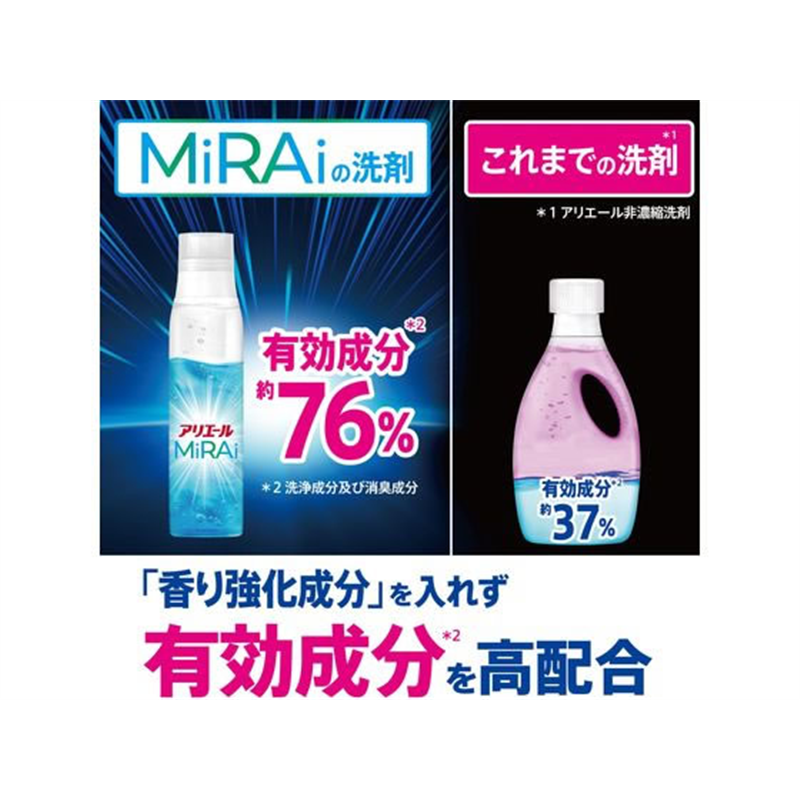 P&G アリエールミライ 消臭プラス 部屋干し 本体 大 460g 1個（ご注文単位1個）【直送品】