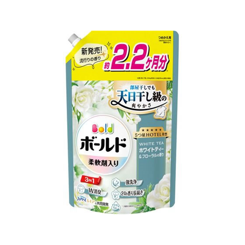 P&Gジャパン ボールド ジェル ホワイトティー 詰替 UJ 1580G 1個（ご注文単位1個）【直送品】