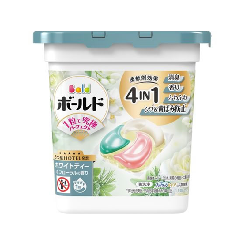 P&Gジャパン ボールド ジェル ボール 4D ホワイトティー 本体 11個 1個（ご注文単位1個）【直送品】